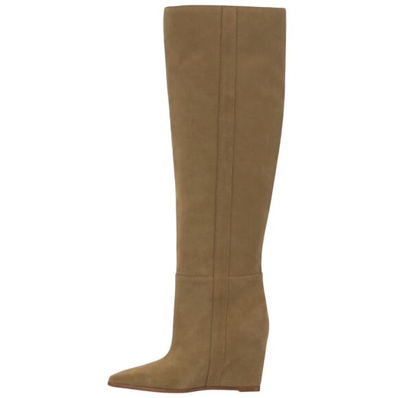 Vince Camuto Womens Tiasie Over the Knee Wedge Boots US 11 M Tan Suede NWOB - Picture 2 of 11